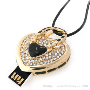 Free Engrave Logo OEM Heart Shape USB Flash Drive